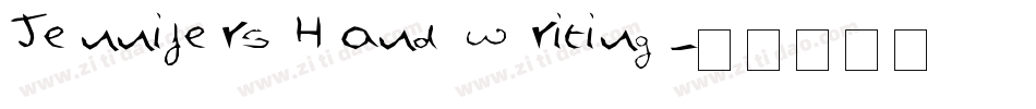 Jennifers Hand Writing字体转换